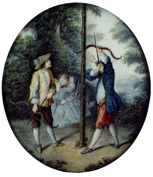 Competition in Archery-Ivory Miniature